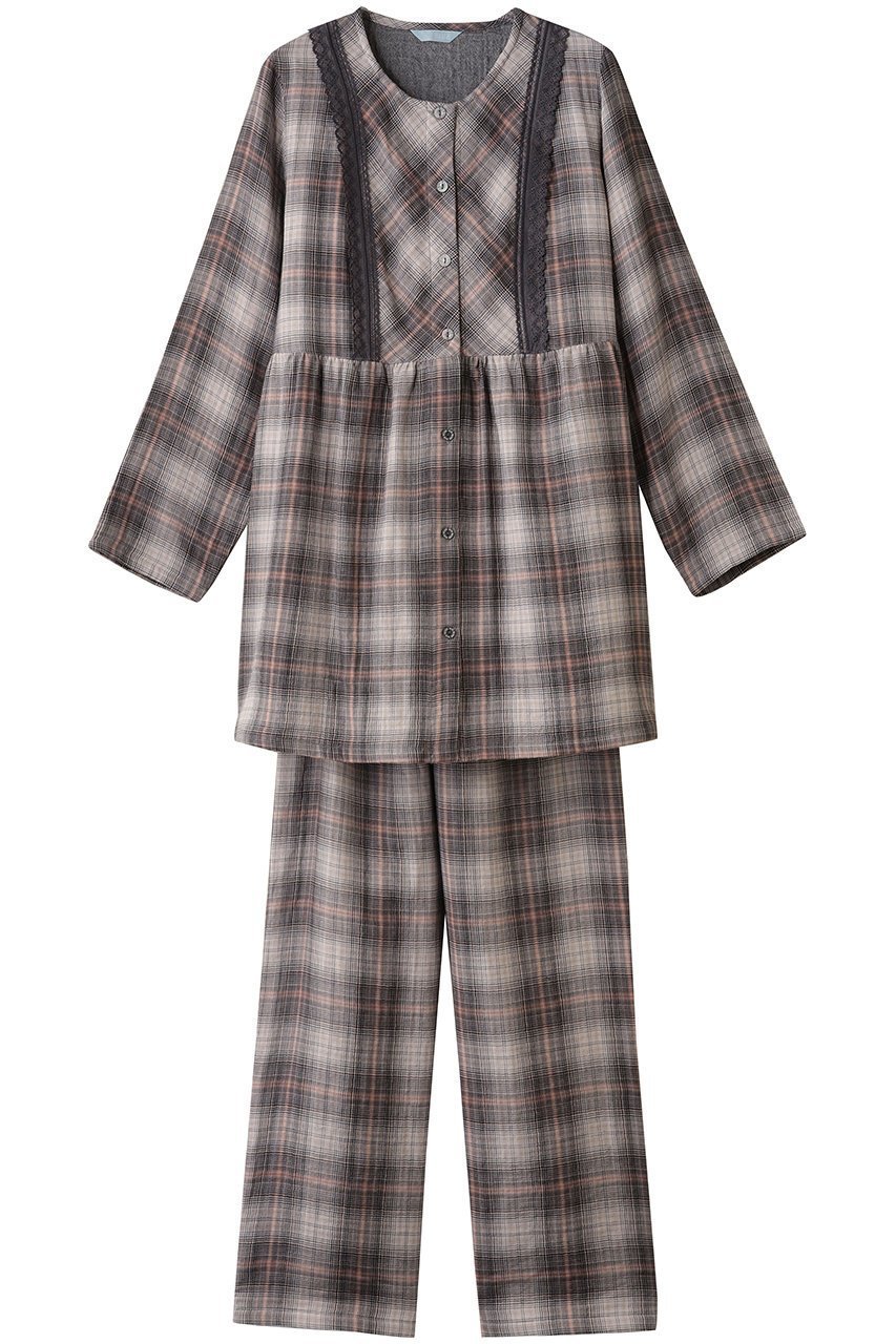 【キッドブルー/KID BLUE / GOODS】のトリプルガーゼオンブレーチェックパジャマ インテリア・キッズ・メンズ・レディースファッション・服の通販 founy(ファニー) 　おすすめ　Recommended / Our Picks　ストレート　Straight, Straight Cut　バランス　Balance, Style Balance　パジャマ　Pajamas, Sleepwear　ボックス　Boxy, Box Shape　ボトム　Bottoms, Lower Wear　リラックス　Relax, Relaxed Fit　定番　Standard, Basic Item　新作・新入荷　New Arrivals / New In　無地　Plain, Solid Color　チャコール|ID: prp329100004701674 ipo3291000000033949039