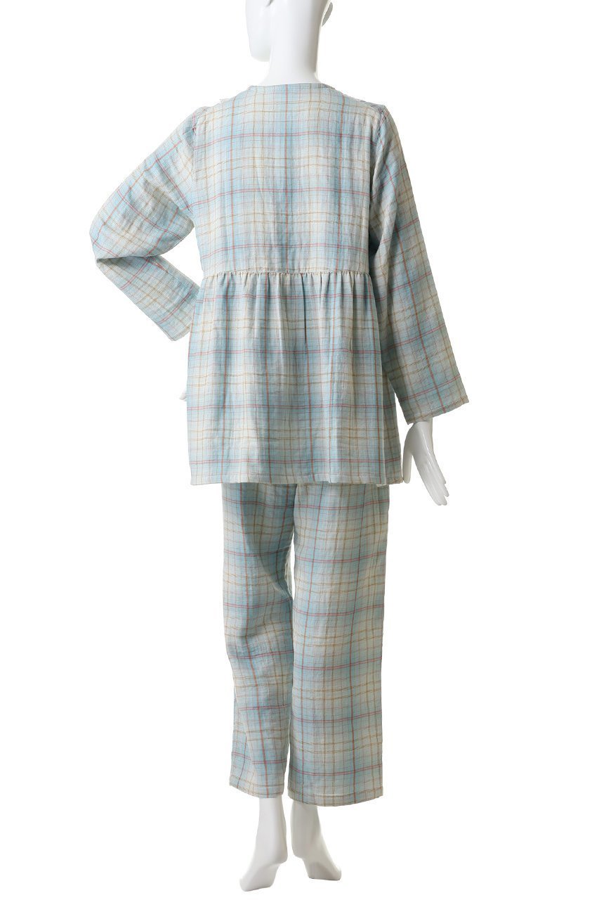 【キッドブルー/KID BLUE / GOODS】のトリプルガーゼオンブレーチェックパジャマ 人気、トレンドファッション・服の通販 founy(ファニー) 　おすすめ　Recommended / Our Picks　ストレート　Straight, Straight Cut　バランス　Balance, Style Balance　パジャマ　Pajamas, Sleepwear　ボックス　Boxy, Box Shape　ボトム　Bottoms, Lower Wear　リラックス　Relax, Relaxed Fit　定番　Standard, Basic Item　新作・新入荷　New Arrivals / New In　無地　Plain, Solid Color　other-4|ID: prp329100004701674 ipo3291000000033949042