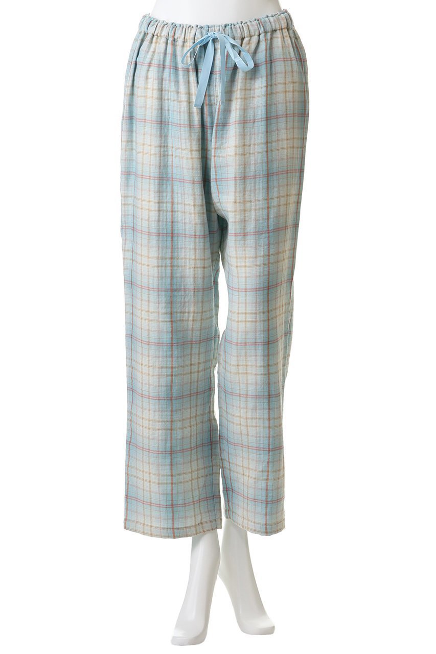 【キッドブルー/KID BLUE / GOODS】のトリプルガーゼオンブレーチェックパジャマ 人気、トレンドファッション・服の通販 founy(ファニー) 　おすすめ　Recommended / Our Picks　ストレート　Straight, Straight Cut　バランス　Balance, Style Balance　パジャマ　Pajamas, Sleepwear　ボックス　Boxy, Box Shape　ボトム　Bottoms, Lower Wear　リラックス　Relax, Relaxed Fit　定番　Standard, Basic Item　新作・新入荷　New Arrivals / New In　無地　Plain, Solid Color　other-6|ID: prp329100004701674 ipo3291000000033949044