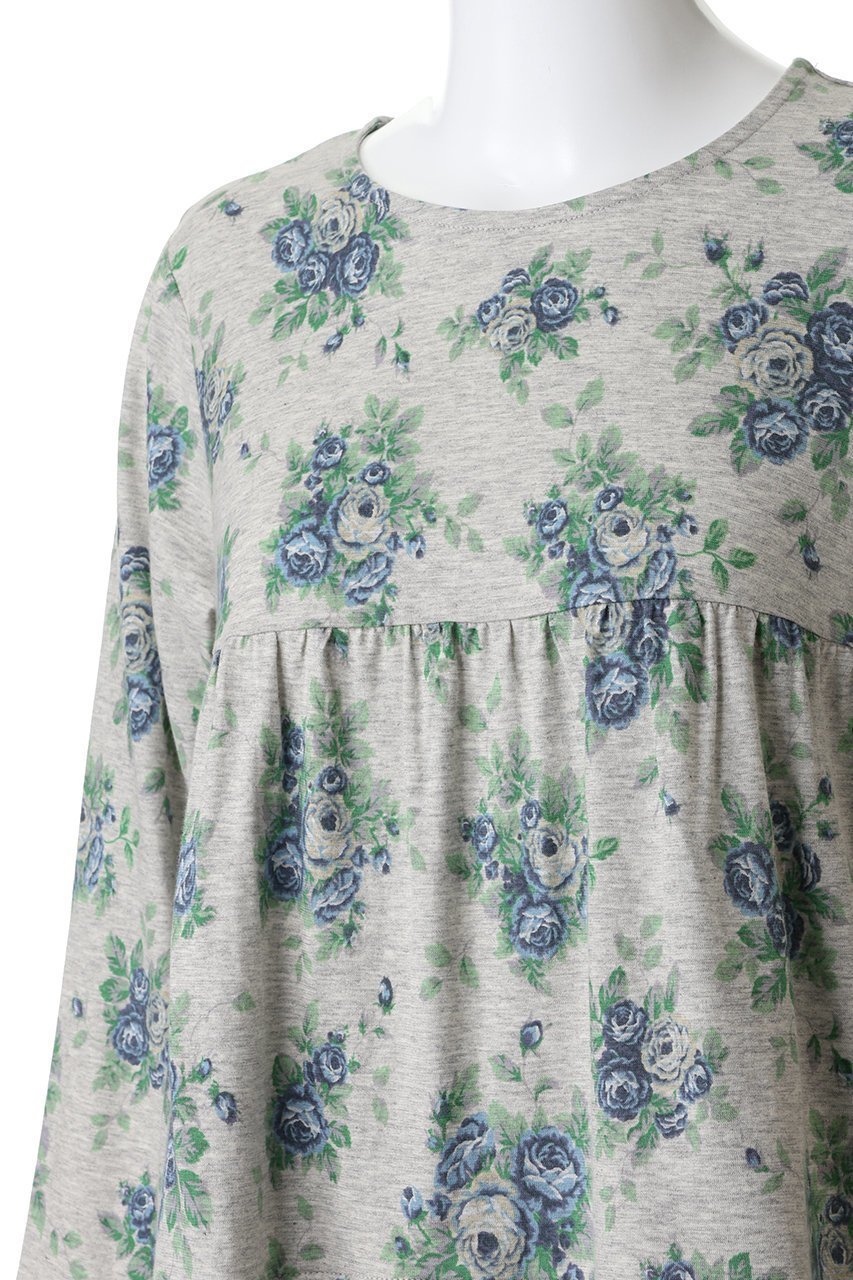 【キッドブルー/KID BLUE】の25オータムローズNパジャマ 人気、トレンドファッション・服の通販 founy(ファニー) 　ファッション　Fashion　レディースファッション　Fashion for Women　トップス・カットソー　Cut & Sew Tops　なめらか　Smooth, Silky Texture　オータム　Autumn Fashion　ギャザー　Gathered, Ruffled　パジャマ　Pajamas, Sleepwear　リラックス　Relax, Relaxed Fit　ローズ　Rose, Rose Motif　エレガント 上品　Elegant　再入荷　Restock / Back in Stock　other-5|ID: prp329100004701678 ipo3291000000034875041