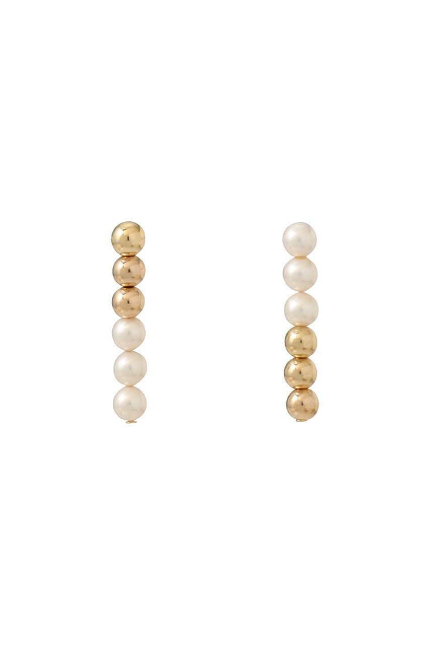 【プルミエ アロンディスモン/1er Arrondissement】の【Bijou R.I】メタリック×パールピアス(両耳) 人気、トレンドファッション・服の通販 founy(ファニー) 　ファッション　Fashion　レディースファッション　Fashion for Women　ジュエリー　Jewelry　ファッションリング　Fashion Rings　イヤリング・フープ・ドロップタイプ　Hoop, Drop & Clip Earrings　イヤリング　Earrings　オケージョン　Occasion Wear　パーティ　Party, Party Style　パール　Pearl, Pearl Accent　メタリック　Metallic, Shiny Finish　モチーフ　Motif, Design Theme　リュクス　Luxury, Elegant, High-End, Chic　 other-1|ID: prp329100004703244 ipo3291000000035381992