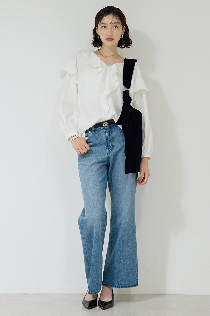 【ガリャルダガランテ/GALLARDAGALANTE】のラッフルフリルブラウス 人気、トレンドファッション・服の通販 founy(ファニー) 　ファッション　Fashion　レディースファッション　Fashion for Women　トップス・カットソー　Cut & Sew Tops　シャツ・ブラウス・オフィスカジュアル　Elegant Blouses & Button-Ups　スリーブ　Sleeve, Long Sleeve / Short Sleeve　チェック　Check, Plaid, Tartan　フェミニン　Feminine, Girly　ロング　Long, Long-Length　A/W・秋冬　Autumn/Winter　other-2|ID: prp329100004703254 ipo3291000000035297869