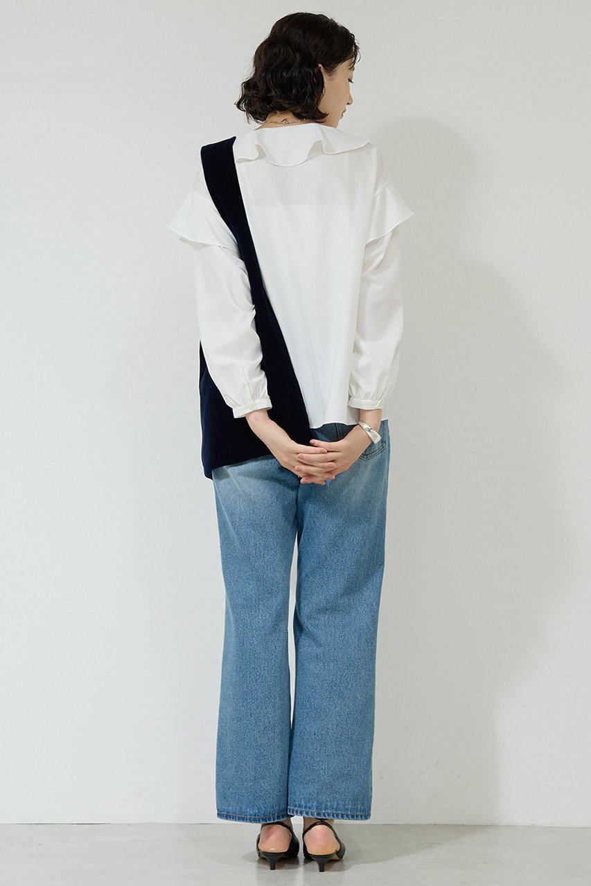 【ガリャルダガランテ/GALLARDAGALANTE】のラッフルフリルブラウス 人気、トレンドファッション・服の通販 founy(ファニー) 　ファッション　Fashion　レディースファッション　Fashion for Women　トップス・カットソー　Cut & Sew Tops　シャツ・ブラウス・オフィスカジュアル　Elegant Blouses & Button-Ups　スリーブ　Sleeve, Long Sleeve / Short Sleeve　チェック　Check, Plaid, Tartan　フェミニン　Feminine, Girly　ロング　Long, Long-Length　A/W・秋冬　Autumn/Winter　other-4|ID: prp329100004703254 ipo3291000000035297873