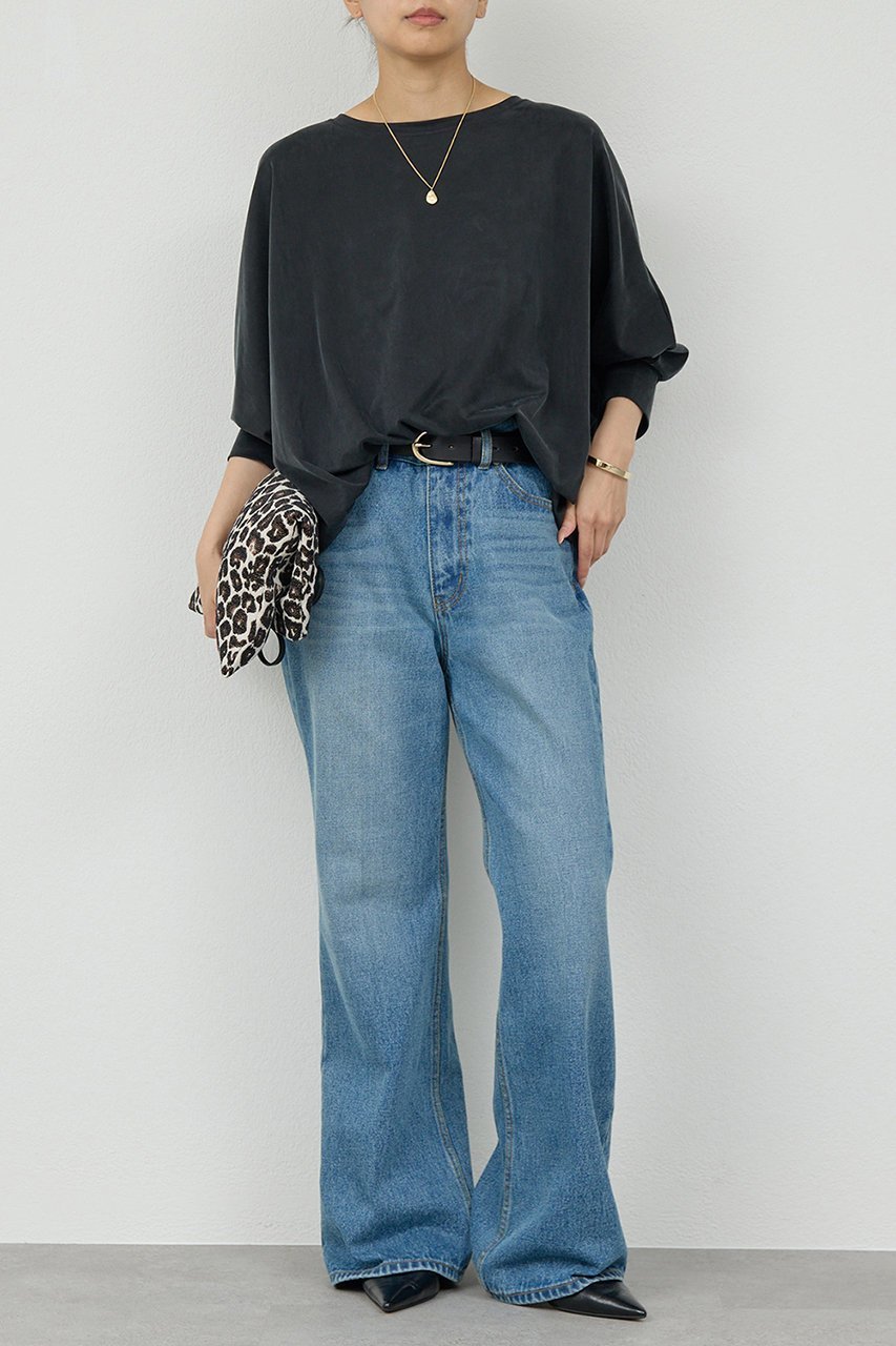 【ガリャルダガランテ/GALLARDAGALANTE】の【セットアップ対応】キュプラジャージードルマンプルオーバー 人気、トレンドファッション・服の通販 founy(ファニー) ファッション Fashion レディースファッション Fashion for Women トップス・カットソー Cut & Sew Tops シャツ・ブラウス・オフィスカジュアル Elegant Blouses & Button-Ups ロングTシャツ・Tシャツ Longline T-Shirts & Tees カジュアルプルオーバー・ニットトップス Pullovers & Knit Tops / Casual Pullovers カットソー・ベーシックTシャツ Cut-and-Sewn Tops / Stretch Tees & Basics とろみ Fluid, Flowy Fabric キュプラ Cupro, Eco Fabric シンプル Simple, Minimal スラックス Slacks, Dress Pants スリーブ Sleeve, Long Sleeve / Short Sleeve セットアップ Set-Up, Coordinated Outfit デニム Denim, Jeans Material ロング Long, Long-Length エレガント 上品 Elegant other-6|ID: prp329100004703256 ipo3291000000033995260