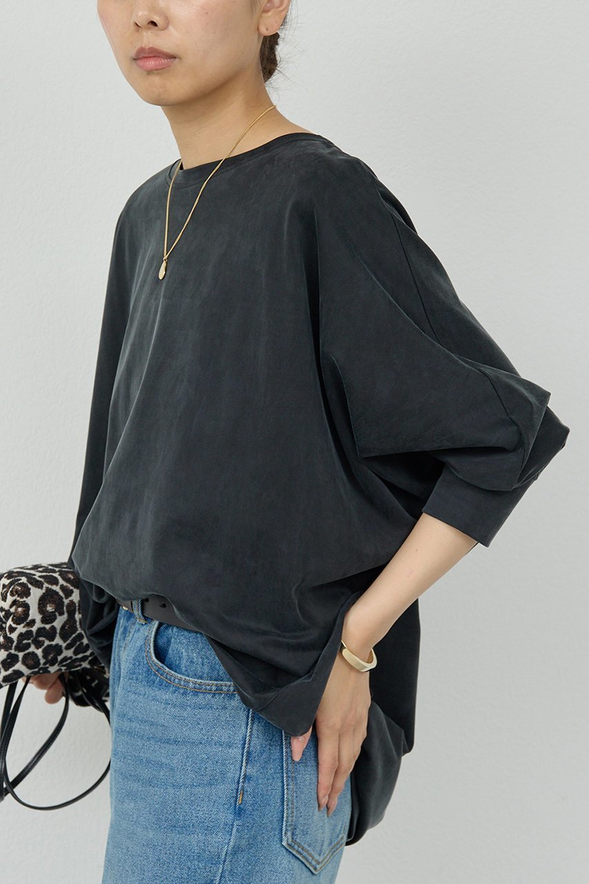 【ガリャルダガランテ/GALLARDAGALANTE】の【セットアップ対応】キュプラジャージードルマンプルオーバー 人気、トレンドファッション・服の通販 founy(ファニー) ファッション Fashion レディースファッション Fashion for Women トップス・カットソー Cut & Sew Tops シャツ・ブラウス・オフィスカジュアル Elegant Blouses & Button-Ups ロングTシャツ・Tシャツ Longline T-Shirts & Tees カジュアルプルオーバー・ニットトップス Pullovers & Knit Tops / Casual Pullovers カットソー・ベーシックTシャツ Cut-and-Sewn Tops / Stretch Tees & Basics とろみ Fluid, Flowy Fabric キュプラ Cupro, Eco Fabric シンプル Simple, Minimal スラックス Slacks, Dress Pants スリーブ Sleeve, Long Sleeve / Short Sleeve セットアップ Set-Up, Coordinated Outfit デニム Denim, Jeans Material ロング Long, Long-Length エレガント 上品 Elegant other-8|ID: prp329100004703256 ipo3291000000033995262