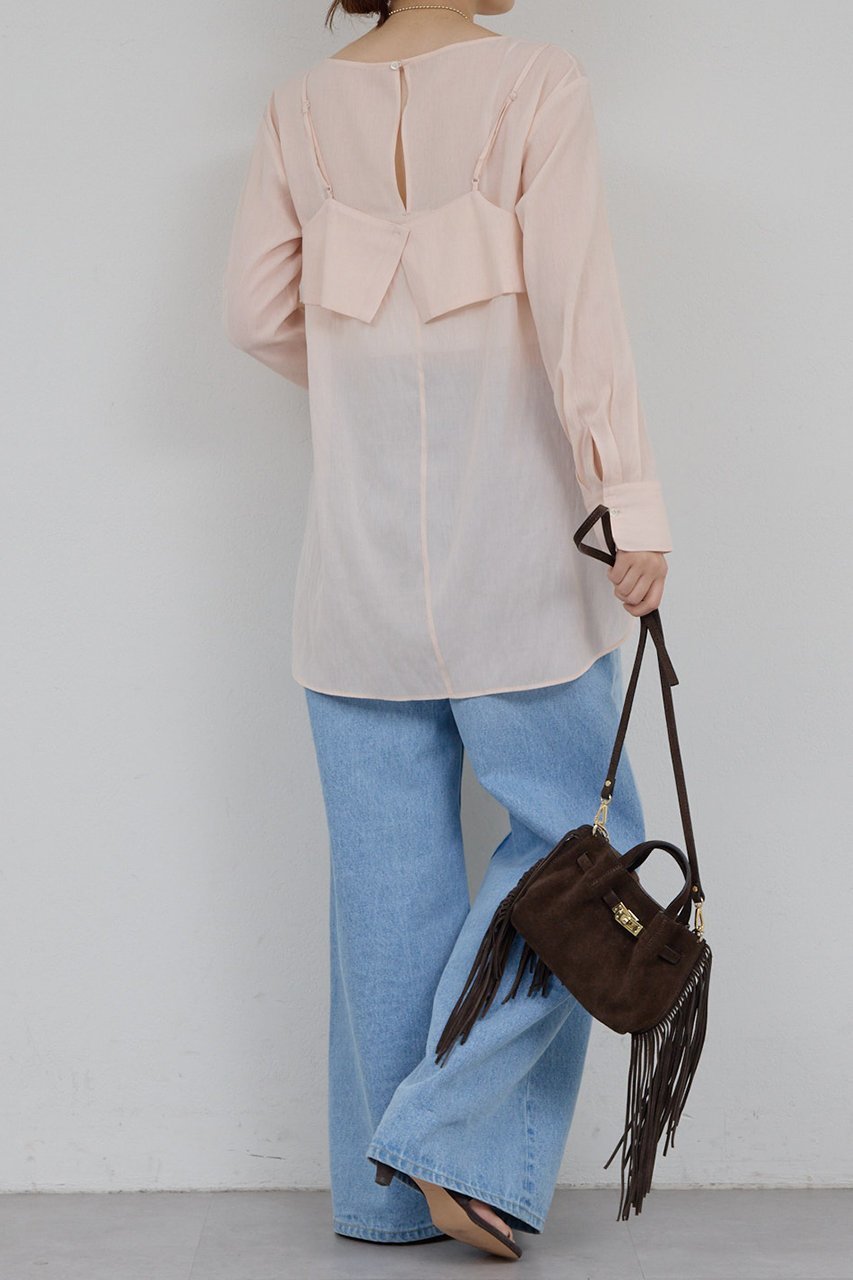 【ガリャルダガランテ/GALLARDAGALANTE】のビスチェレイヤードシャツ 人気、トレンドファッション・服の通販 founy(ファニー) 　ファッション　Fashion　レディースファッション　Fashion for Women　トップス・カットソー　Cut & Sew Tops　シャツ・ブラウス・オフィスカジュアル　Elegant Blouses & Button-Ups　ビスチェ　Bustiers & Corset Tops / Layered Bustier Style　2026年　2026　インナー　Innerwear　シアー　Sheer, See-Through　ジャケット　Jacket, Outerwear　スリーブ　Sleeve, Long Sleeve / Short Sleeve　ビスチェ　Bustier, Corset Top　ロング　Long, Long-Length　夏　Summer　春　Spring　S/S・春夏　SS, Spring/Summer, Warm Season　other-4|ID: prp329100004703257 ipo3291000000035593690