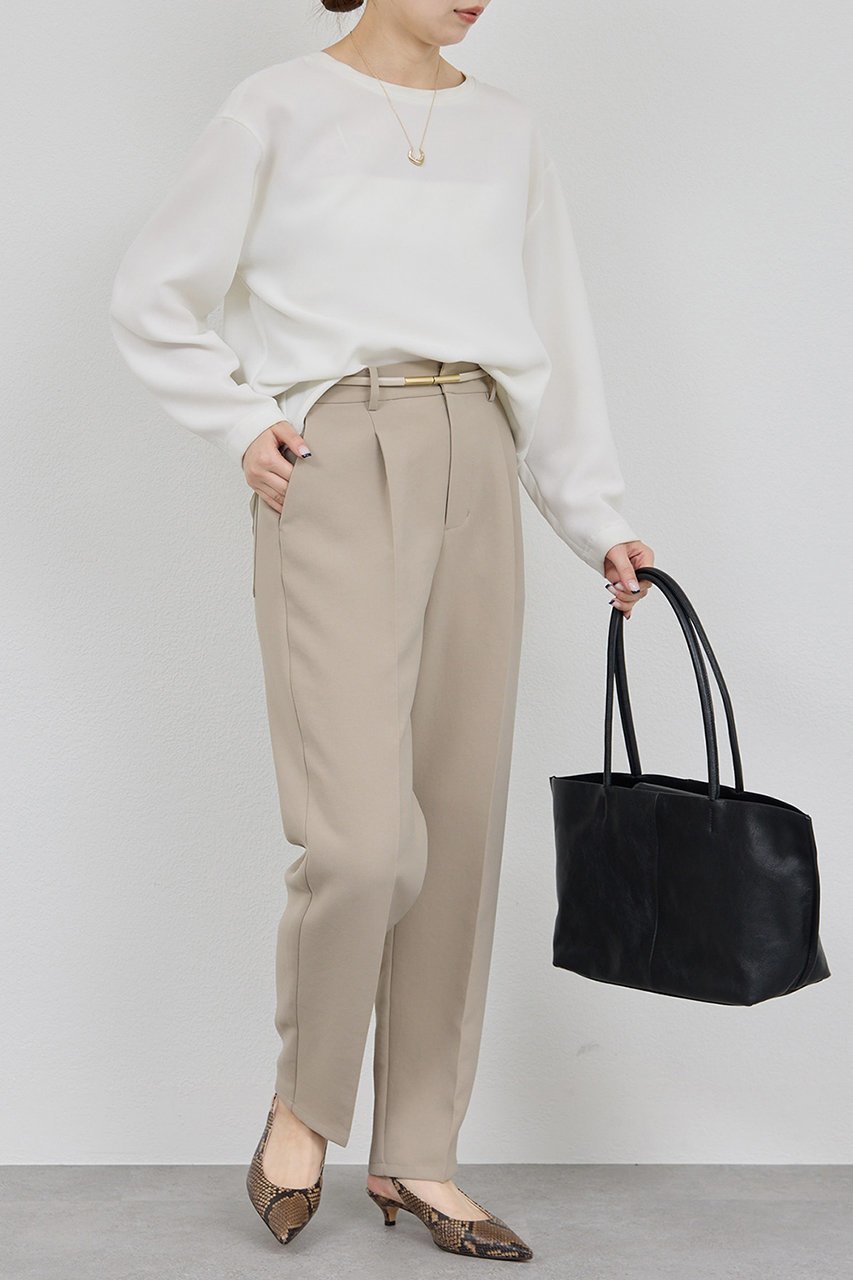 【ガリャルダガランテ/GALLARDAGALANTE】のジャージーテーパードパンツ 人気、トレンドファッション・服の通販 founy(ファニー) 　ファッション　Fashion　レディースファッション　Fashion for Women　パンツ　Pants & Trousers　センター　Center, Center Line　ロング　Long, Long-Length　定番　Standard, Basic Item　other-2|ID: prp329100004703262 ipo3291000000035677908