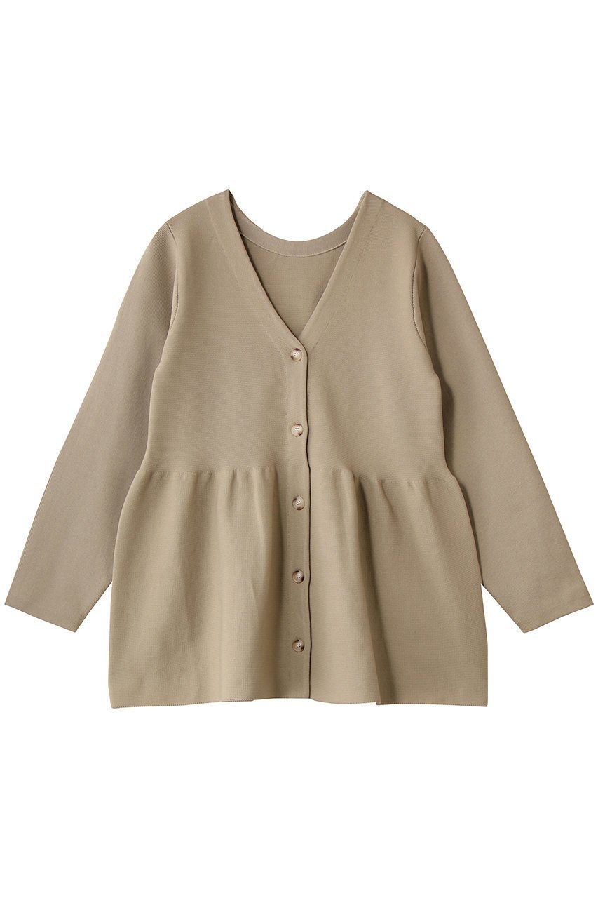 【ガリャルダガランテ/GALLARDAGALANTE】のペプラムロングカーデ インテリア・キッズ・メンズ・レディースファッション・服の通販 founy(ファニー) 　ファッション　Fashion　レディースファッション　Fashion for Women　トップス・カットソー　Cut & Sew Tops　ニット　Knit Tops & Sweaters　カーディガン・羽織り　Layered Style Cardigans　カーディガン　Cardigan, Knitwear　ペプラム　Peplum, Flared Hem　マニッシュ　Mannish, Boyish　ベージュ|ID: prp329100004703270 ipo3291000000035382078