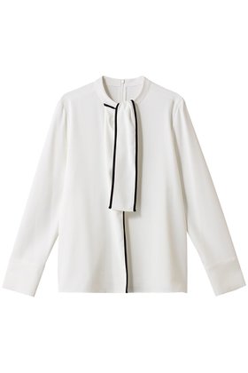 【アルアバイル/allureville】のDEFORM BOW ブラウス 人気、トレンドファッション・服の通販 founy(ファニー) ファッション Fashion レディースファッション Fashion for Women トップス・カットソー Cut & Sew Tops シャツ・ブラウス・オフィスカジュアル Elegant Blouses & Button-Ups インナー Innerwear シンプル Simple, Minimal ジャケット Jacket, Outerwear スリット Slit, Slit Detail スリーブ Sleeve, Long Sleeve / Short Sleeve ビジネス 仕事 通勤 Business / Work / Commuting ロング Long, Long-Length 新作・新入荷 New Arrivals / New In |ID:prp329100004703277
