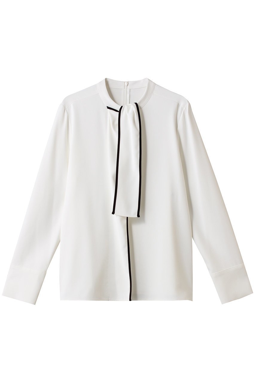 【アルアバイル/allureville】のDEFORM BOW ブラウス 人気、トレンドファッション・服の通販 founy(ファニー) 　ファッション　Fashion　レディースファッション　Fashion for Women　トップス・カットソー　Cut & Sew Tops　シャツ・ブラウス・オフィスカジュアル　Elegant Blouses & Button-Ups　インナー　Innerwear　シンプル　Simple, Minimal　ジャケット　Jacket, Outerwear　スリット　Slit, Slit Detail　スリーブ　Sleeve, Long Sleeve / Short Sleeve　ビジネス 仕事 通勤　Business / Work / Commuting　ロング　Long, Long-Length　新作・新入荷　New Arrivals / New In　 other-1|ID: prp329100004703277 ipo3291000000033963147