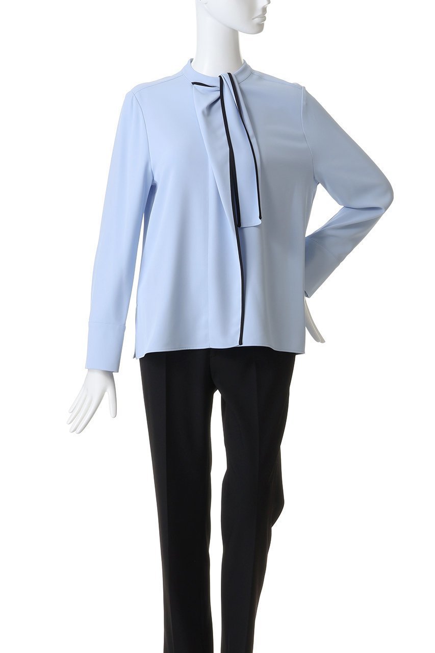 【アルアバイル/allureville】のDEFORM BOW ブラウス 人気、トレンドファッション・服の通販 founy(ファニー) 　ファッション　Fashion　レディースファッション　Fashion for Women　トップス・カットソー　Cut & Sew Tops　シャツ・ブラウス・オフィスカジュアル　Elegant Blouses & Button-Ups　インナー　Innerwear　シンプル　Simple, Minimal　ジャケット　Jacket, Outerwear　スリット　Slit, Slit Detail　スリーブ　Sleeve, Long Sleeve / Short Sleeve　ビジネス 仕事 通勤　Business / Work / Commuting　ロング　Long, Long-Length　新作・新入荷　New Arrivals / New In　other-2|ID: prp329100004703277 ipo3291000000033963152