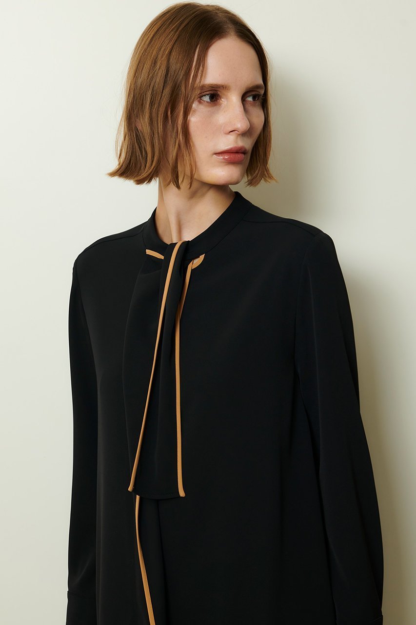 【アルアバイル/allureville】のDEFORM BOW ブラウス 人気、トレンドファッション・服の通販 founy(ファニー) ファッション Fashion レディースファッション Fashion for Women トップス・カットソー Cut & Sew Tops シャツ・ブラウス・オフィスカジュアル Elegant Blouses & Button-Ups インナー Innerwear シンプル Simple, Minimal ジャケット Jacket, Outerwear スリット Slit, Slit Detail スリーブ Sleeve, Long Sleeve / Short Sleeve ビジネス 仕事 通勤 Business / Work / Commuting ロング Long, Long-Length other-6|ID: prp329100004703277 ipo3291000000034255717