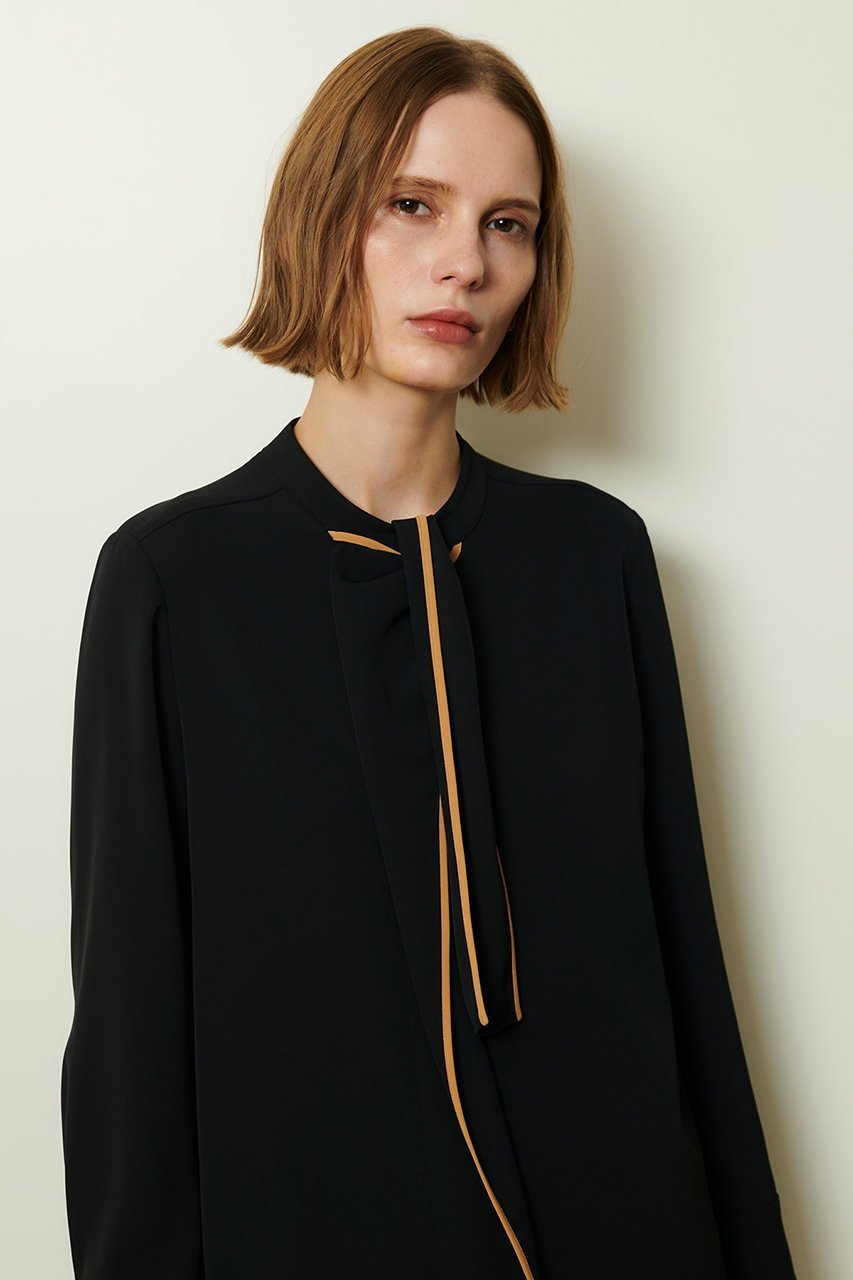 【アルアバイル/allureville】のDEFORM BOW ブラウス 人気、トレンドファッション・服の通販 founy(ファニー) ファッション Fashion レディースファッション Fashion for Women トップス・カットソー Cut & Sew Tops シャツ・ブラウス・オフィスカジュアル Elegant Blouses & Button-Ups インナー Innerwear シンプル Simple, Minimal ジャケット Jacket, Outerwear スリット Slit, Slit Detail スリーブ Sleeve, Long Sleeve / Short Sleeve ビジネス 仕事 通勤 Business / Work / Commuting ロング Long, Long-Length other-8|ID: prp329100004703277 ipo3291000000034255719