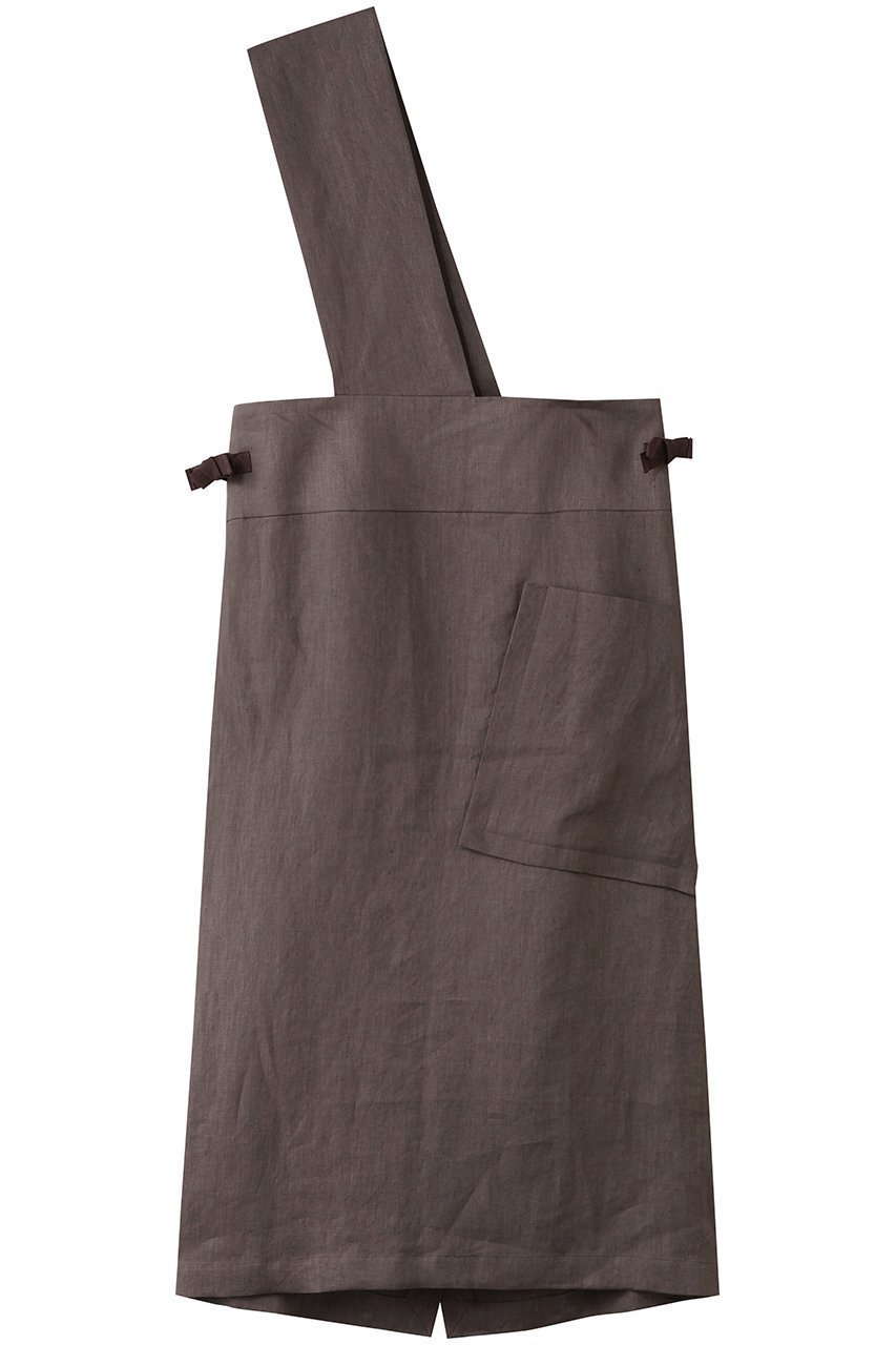 【プレインピープル/PLAIN PEOPLE】のフレンチリネンワンショルダーワンピース インテリア・キッズ・メンズ・レディースファッション・服の通販 founy(ファニー) 　ファッション　Fashion　レディースファッション　Fashion for Women　ワンピース　Dresses　チュニック　Tunic Tops & Dresses　アシンメトリー　Asymmetrical Style　インナー　Innerwear　ストレート　Straight, Straight Cut　タートルネック　Turtleneck, High Neck　チュニック　Tunic, Long Top　リネン　Linen, Linen Fabric　リボン　Ribbon, Bow　ロング　Long, Long-Length　エレガント 上品　Elegant　夏　Summer　A/W・秋冬　Autumn/Winter　ブラウン|ID: prp329100004703279 ipo3291000000035679414