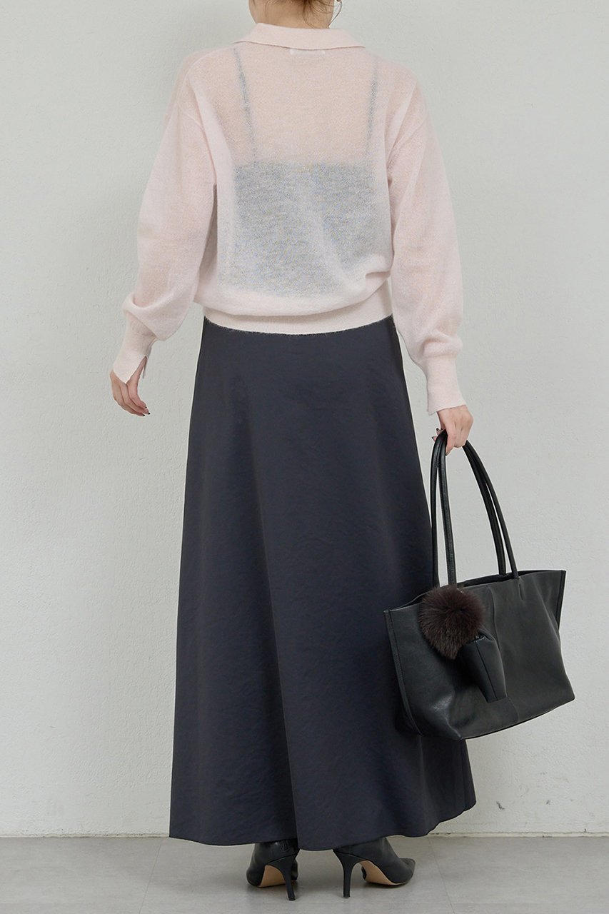 【ガリャルダガランテ/GALLARDAGALANTE】のシアーモヘヤポロニット 人気、トレンドファッション・服の通販 founy(ファニー) 　ファッション　Fashion　レディースファッション　Fashion for Women　トップス・カットソー　Cut & Sew Tops　ニット　Knit Tops & Sweaters　カジュアルプルオーバー・ニットトップス　Pullovers & Knit Tops / Casual Pullovers　シアー　Sheer, See-Through　シンプル　Simple, Minimal　トレンド　Trend, Trending Now　フェミニン　Feminine, Girly　ベビー　Baby, Babywear　other-8|ID: prp329100004703280 ipo3291000000035382124