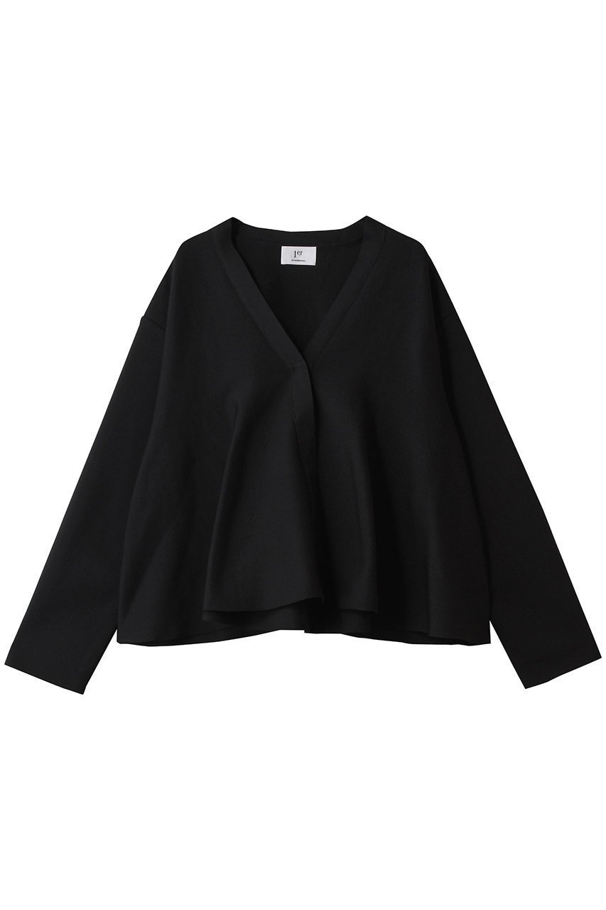【プルミエ アロンディスモン/1er Arrondissement】のペプラムカーディガン インテリア・キッズ・メンズ・レディースファッション・服の通販 founy(ファニー) 　ファッション　Fashion　レディースファッション　Fashion for Women　トップス・カットソー　Cut & Sew Tops　ニット　Knit Tops & Sweaters　カーディガン・羽織り　Layered Style Cardigans　おすすめ　Recommended / Our Picks　カーディガン　Cardigan, Knitwear　バランス　Balance, Style Balance　フレア　Flare, Flared　ペプラム　Peplum, Flared Hem　新作・新入荷　New Arrivals / New In　軽量　Lightweight, Ultra Light　ブラック|ID: prp329100004703296 ipo3291000000033963272
