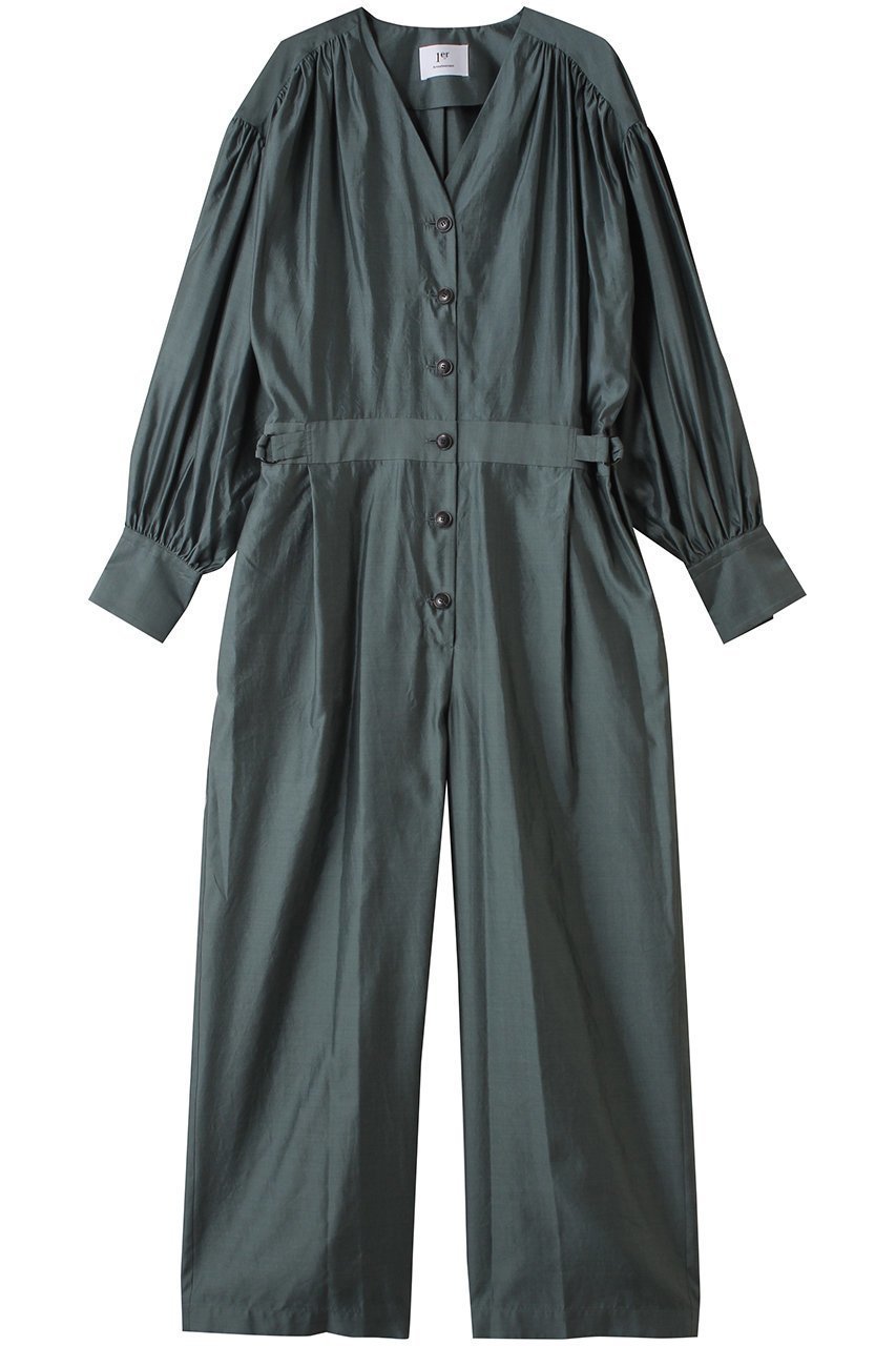 【プルミエ アロンディスモン/1er Arrondissement】のシルクコンビネゾン 人気、トレンドファッション・服の通販 founy(ファニー) 　ファッション　Fashion　レディースファッション　Fashion for Women　パンツ　Pants & Trousers　オーガンジー　Organza Fabric　ギャザー　Gathered, Ruffled　コンビネゾン　Jumpsuit, All-in-One　シルク　Silk, 100% Silk　リュクス　Luxury, Elegant, High-End, Chic　エレガント 上品　Elegant　新作・新入荷　New Arrivals / New In　 other-1|ID: prp329100004703297 ipo3291000000033963282