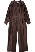 【プルミエ アロンディスモン/1er Arrondissement】のシルクコンビネゾン 人気、トレンドファッション・服の通販 founy(ファニー) ファッション Fashion レディースファッション Fashion for Women パンツ Pants & Trousers オーガンジー Organza Fabric ギャザー Gathered, Ruffled コンビネゾン Jumpsuit, All-in-One シルク Silk, 100% Silk リュクス Luxury, Elegant, High-End, Chic エレガント 上品 Elegant 新作・新入荷 New Arrivals / New In thumbnail ブラウン|ID: prp329100004703297 ipo3291000000033963284