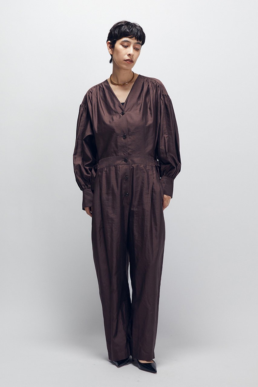 【プルミエ アロンディスモン/1er Arrondissement】のシルクコンビネゾン 人気、トレンドファッション・服の通販 founy(ファニー) ファッション Fashion レディースファッション Fashion for Women パンツ Pants & Trousers オーガンジー Organza Fabric ギャザー Gathered, Ruffled コンビネゾン Jumpsuit, All-in-One シルク Silk, 100% Silk リュクス Luxury, Elegant, High-End, Chic エレガント 上品 Elegant other-7|ID: prp329100004703297 ipo3291000000034168256