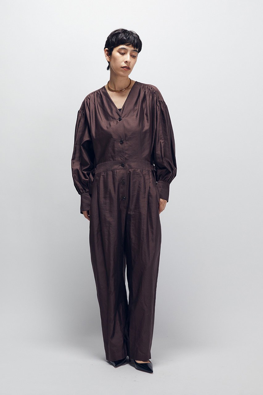 【プルミエ アロンディスモン/1er Arrondissement】のシルクコンビネゾン 人気、トレンドファッション・服の通販 founy(ファニー) ファッション Fashion レディースファッション Fashion for Women パンツ Pants & Trousers オーガンジー Organza Fabric ギャザー Gathered, Ruffled コンビネゾン Jumpsuit, All-in-One シルク Silk, 100% Silk リュクス Luxury, Elegant, High-End, Chic エレガント 上品 Elegant other-7|ID: prp329100004703297 ipo3291000000035382155