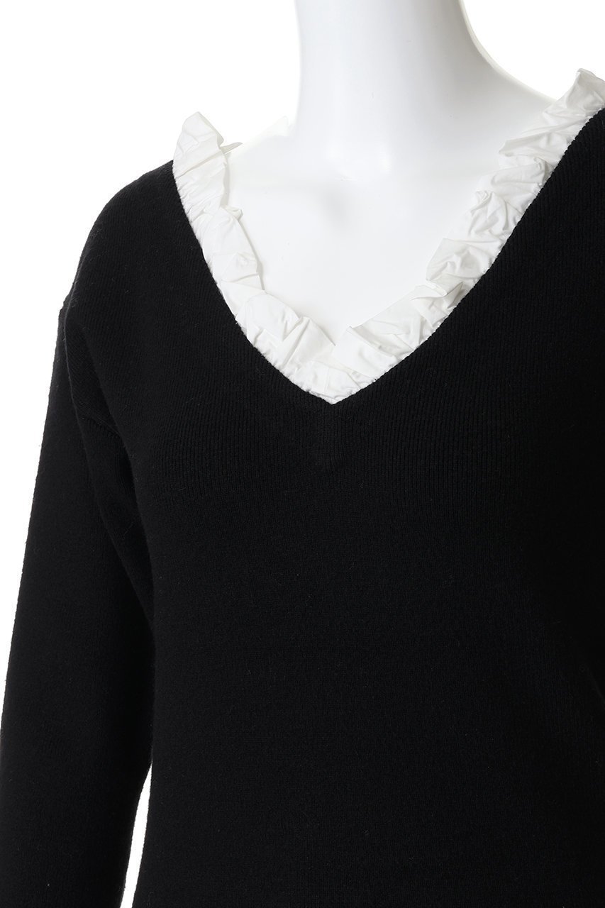 【クラネ/CLANE】の2WAY FRILL V NECK KNIT TOPS/ニット 人気、トレンドファッション・服の通販 founy(ファニー) 　ファッション　Fashion　レディースファッション　Fashion for Women　トップス・カットソー　Cut & Sew Tops　ニット　Knit Tops & Sweaters　カジュアルプルオーバー・ニットトップス　Pullovers & Knit Tops / Casual Pullovers　フェミニン　Feminine, Girly　フリル　Frill, Ruffle　新作・新入荷　New Arrivals / New In　other-5|ID: prp329100004703307 ipo3291000000033963380