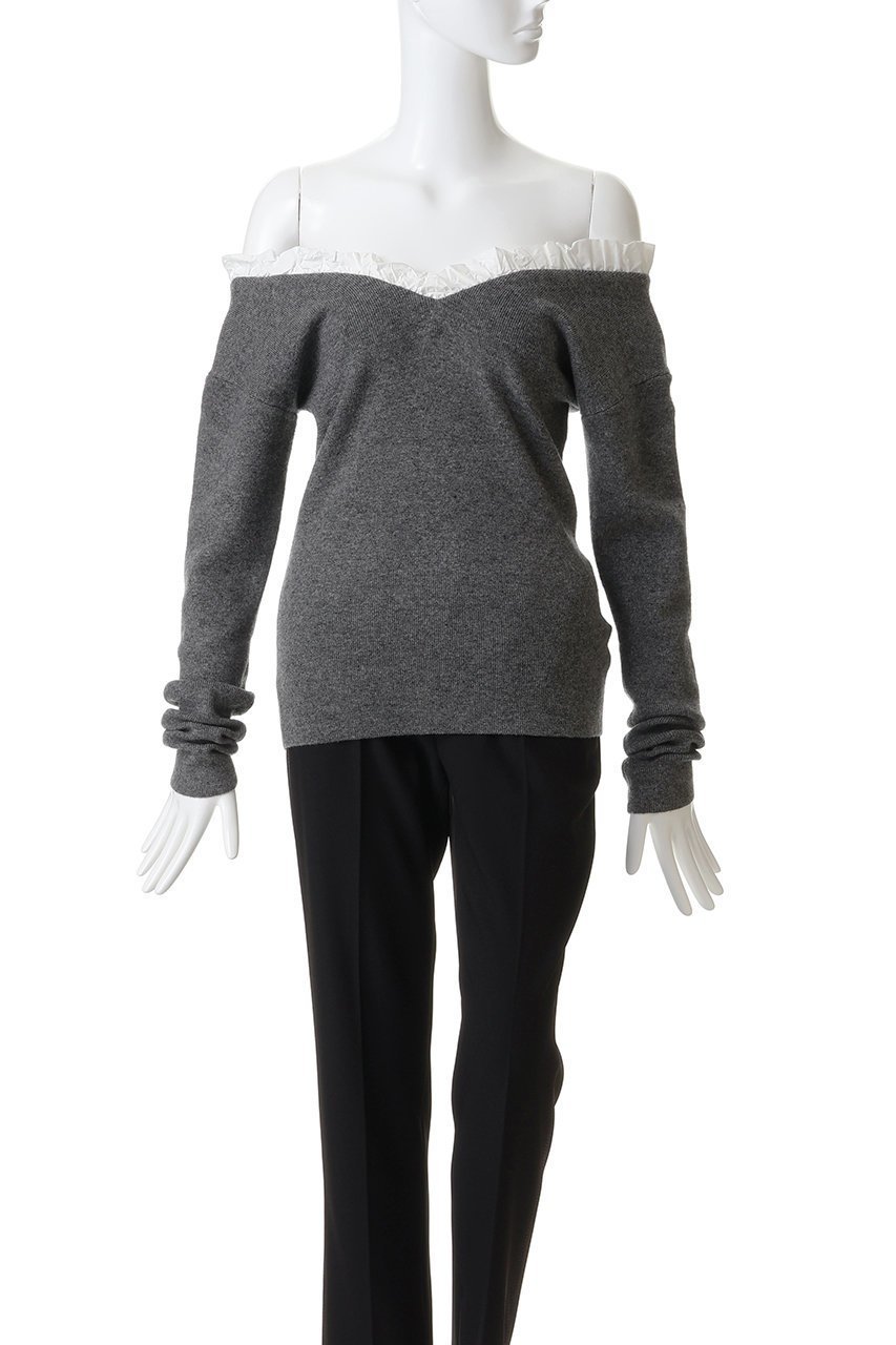 【クラネ/CLANE】の2WAY FRILL V NECK KNIT TOPS/ニット 人気、トレンドファッション・服の通販 founy(ファニー) 　ファッション　Fashion　レディースファッション　Fashion for Women　トップス・カットソー　Cut & Sew Tops　ニット　Knit Tops & Sweaters　カジュアルプルオーバー・ニットトップス　Pullovers & Knit Tops / Casual Pullovers　フェミニン　Feminine, Girly　フリル　Frill, Ruffle　other-6|ID: prp329100004703307 ipo3291000000035297962