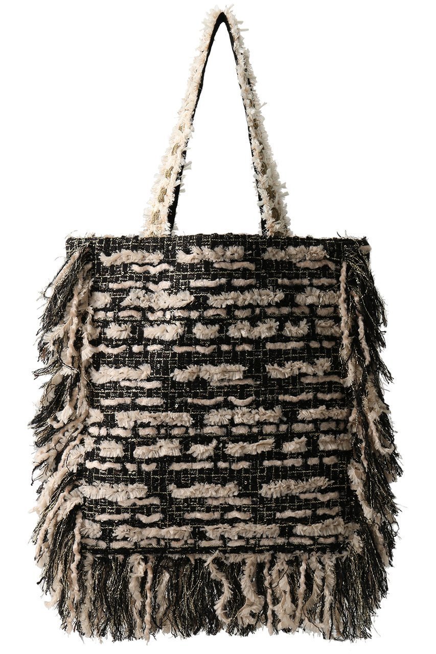 【ルール ロジェット/leur logette】のツイードフリンジバッグ インテリア・キッズ・メンズ・レディースファッション・服の通販 founy(ファニー) 　ファッション　Fashion　レディースファッション　Fashion for Women　バッグ　Bags　ツイード　Twill, Twill Weave　フランス　France, French　フリンジ　Fringe, Tassel　ゴールド|ID: prp329100004703308 ipo3291000000035625905