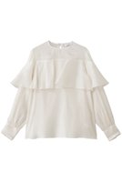 【ジェイドット/j.】の綿シルクオーガンジーラッフルフリルブラウス 人気、トレンドファッション・服の通販 founy(ファニー) ファッション Fashion レディースファッション Fashion for Women トップス・カットソー Cut & Sew Tops シャツ・ブラウス・オフィスカジュアル Elegant Blouses & Button-Ups オーガンジー Organza Fabric シルク Silk, 100% Silk スリーブ Sleeve, Long Sleeve / Short Sleeve パーティ Party, Party Style ラッフル Ruffle, Frill ロング Long, Long-Length 新作・新入荷 New Arrivals / New In |ID:prp329100004703314