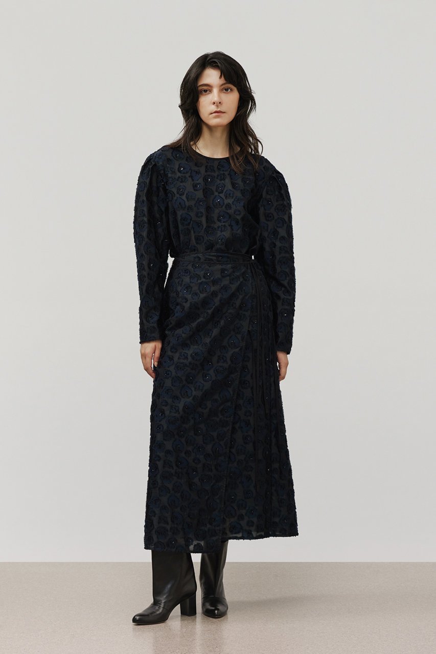 【デパリエ/DEPAREILLE】のラメフラワージャカードスカート 人気、トレンドファッション・服の通販 founy(ファニー) 　ファッション　Fashion　レディースファッション　Fashion for Women　スカート　Skirts　ロングスカート　Long Skirts / Maxi & Midi Skirts　おすすめ　Recommended / Our Picks　セットアップ　Set-Up, Coordinated Outfit　フラワー　Flower, Floral　ランダム　Random, Irregular　リボン　Ribbon, Bow　ロング　Long, Long-Length　other-8|ID: prp329100004703322 ipo3291000000035677995