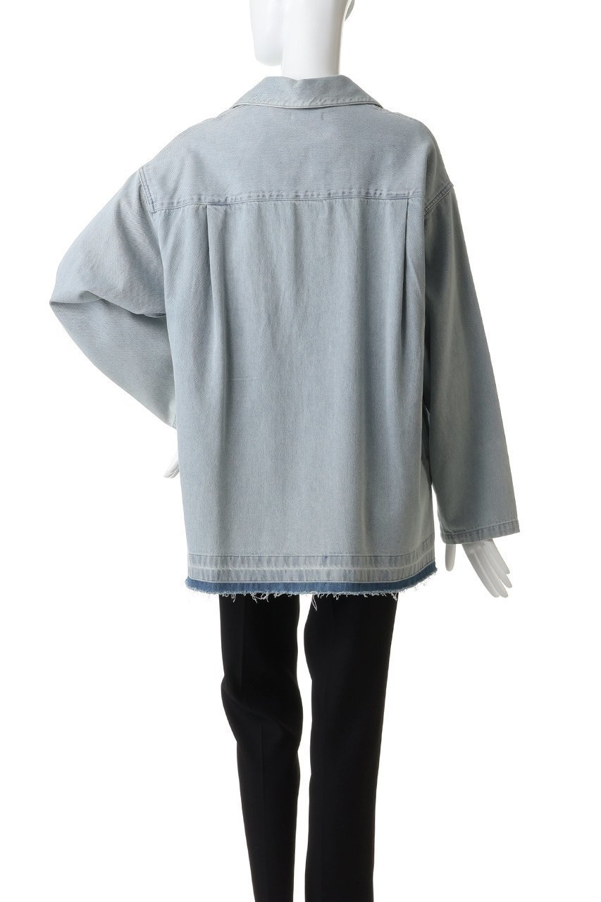 【クラネ/CLANE】のDENIM OVER SKIPPER SHIRTS/シャツ/ブラウス 人気、トレンドファッション・服の通販 founy(ファニー) 　ファッション　Fashion　レディースファッション　Fashion for Women　トップス・カットソー　Cut & Sew Tops　シャツ・ブラウス・オフィスカジュアル　Elegant Blouses & Button-Ups　ウォッシュ　Washed Finish　スリーブ　Sleeve, Long Sleeve / Short Sleeve　デニム　Denim, Jeans Material　ハイネック　High Neck, Mock Neck　フリンジ　Fringe, Tassel　ロング　Long, Long-Length　新作・新入荷　New Arrivals / New In　other-4|ID: prp329100004703327 ipo3291000000033963552