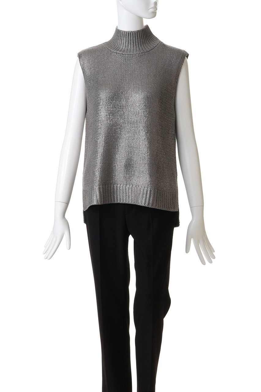 【ミズイロ インド/mizuiro ind】のfoil printing high neck vest ベスト 人気、トレンドファッション・服の通販 founy(ファニー) 　ファッション　Fashion　レディースファッション　Fashion for Women　トップス・カットソー　Cut & Sew Tops　ニット　Knit Tops & Sweaters　ベスト&ジレ / 重ね着スタイル　Vests & Gilets　カジュアルプルオーバー・ニットトップス　Pullovers & Knit Tops / Casual Pullovers　シンプル　Simple, Minimal　プリント　Print, Printed Pattern　ベスト　Vest, Waistcoat　新作・新入荷　New Arrivals / New In　無地　Plain, Solid Color　A/W・秋冬　Autumn/Winter　other-2|ID: prp329100004703328 ipo3291000000033963563