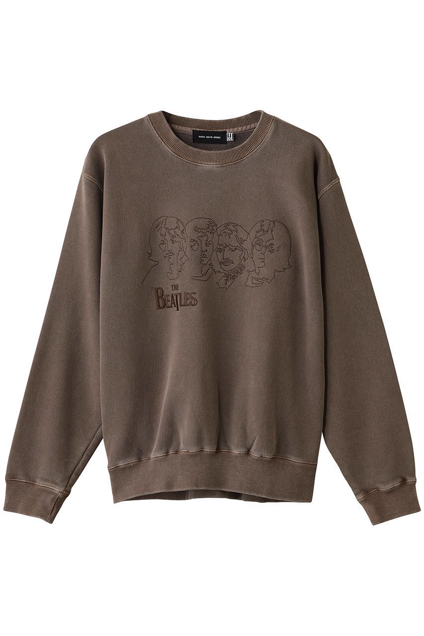 【エリオポール/heliopole】の【GOOD ROCK SPEED】BEATLES スウェットシャツ インテリア・キッズ・メンズ・レディースファッション・服の通販 founy(ファニー) 　ファッション　Fashion　レディースファッション　Fashion for Women　トップス・カットソー　Cut & Sew Tops　シャツ・ブラウス・オフィスカジュアル　Elegant Blouses & Button-Ups　レディースパーカー・カジュアルフーディー　Casual Hoodies & Sweatshirts　ロングTシャツ・Tシャツ　Longline T-Shirts & Tees　スウェット・クルーネックトップス　Sweatshirts & Crewnecks / Relaxed Fit Sweat Tops　カットソー・ベーシックTシャツ　Cut-and-Sewn Tops / Stretch Tees & Basics　おすすめ　Recommended / Our Picks　スラックス　Slacks, Dress Pants　デニム　Denim, Jeans Material　フロント　Front, Front Design　ミックス　Mix, Mixed Style　新作・新入荷　New Arrivals / New In　ブラウン|ID: prp329100004703329 ipo3291000000033963571