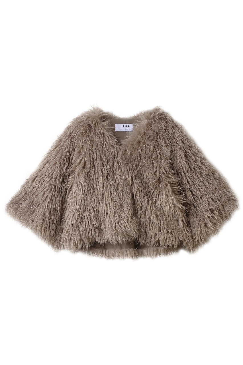 【スリー ドッツ/three dots】のウェイビーファー ジャケット インテリア・キッズ・メンズ・レディースファッション・服の通販 founy(ファニー) 　ファッション　Fashion　レディースファッション　Fashion for Women　アウター　Coat / Outerwear Collection　レディースジャケット・軽アウター　Jackets　ジャケット　Jacket, Outerwear　バランス　Balance, Style Balance　グレーベージュ|ID: prp329100004703333 ipo3291000000035725673