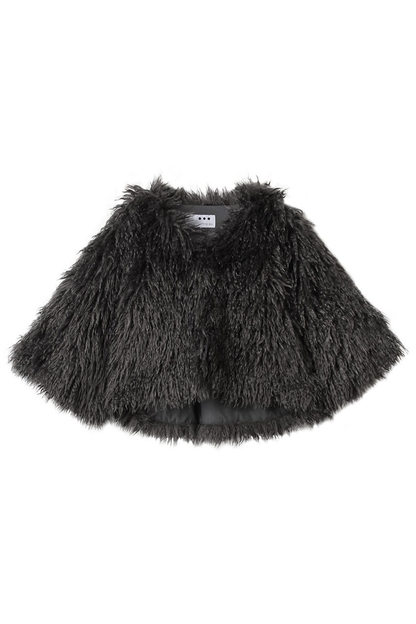 【スリー ドッツ/three dots】のウェイビーファー ジャケット インテリア・キッズ・メンズ・レディースファッション・服の通販 founy(ファニー) 　ファッション　Fashion　レディースファッション　Fashion for Women　アウター　Coat / Outerwear Collection　レディースジャケット・軽アウター　Jackets　ジャケット　Jacket, Outerwear　バランス　Balance, Style Balance　ソフトブラック|ID: prp329100004703333 ipo3291000000035725675