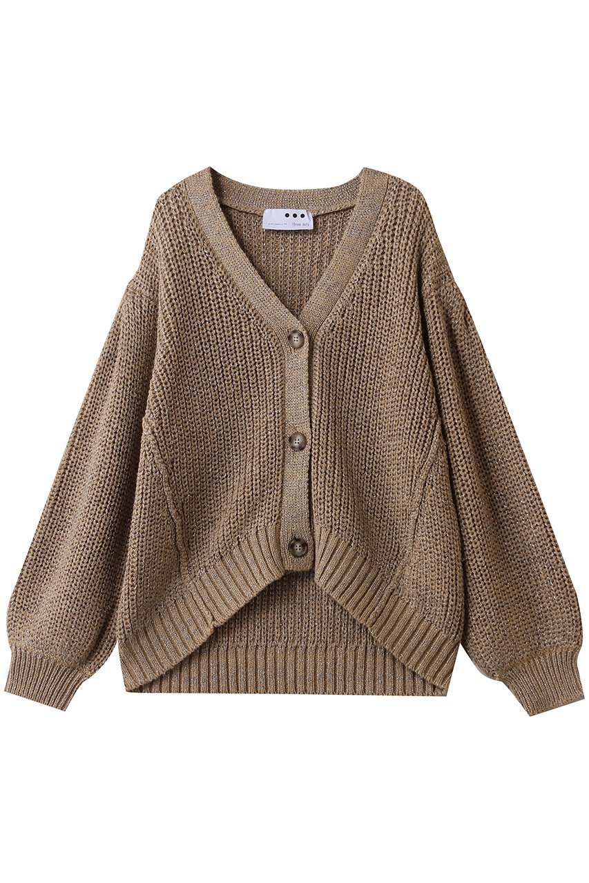 【スリー ドッツ/three dots】のスパークリングセーター カーディガン インテリア・キッズ・メンズ・レディースファッション・服の通販 founy(ファニー) 　ファッション　Fashion　レディースファッション　Fashion for Women　トップス・カットソー　Cut & Sew Tops　ニット　Knit Tops & Sweaters　カーディガン・羽織り　Layered Style Cardigans　カーディガン　Cardigan, Knitwear　シンプル　Simple, Minimal　新作・新入荷　New Arrivals / New In　ベージュ|ID: prp329100004703337 ipo3291000000033963652