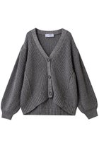 【スリー ドッツ/three dots】のスパークリングセーター カーディガン チャコール|ID: prp329100004703337 ipo3291000000036065804