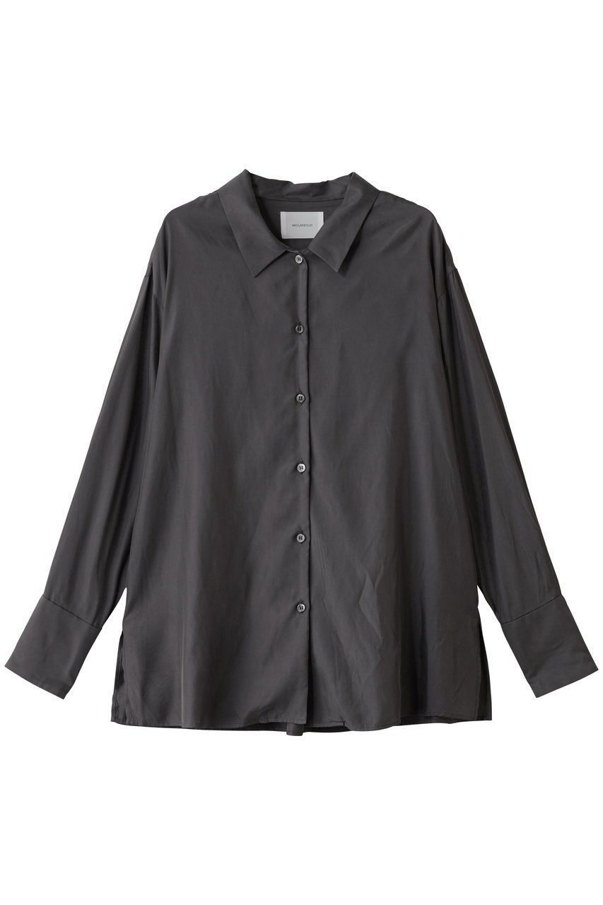 【ミディウミソリッド/MIDIUMISOLID】のrelax cupro shirt シャツ インテリア・キッズ・メンズ・レディースファッション・服の通販 founy(ファニー) 　ファッション　Fashion　レディースファッション　Fashion for Women　トップス・カットソー　Cut & Sew Tops　シャツ・ブラウス・オフィスカジュアル　Elegant Blouses & Button-Ups　とろみ　Fluid, Flowy Fabric　なめらか　Smooth, Silky Texture　カフス　Cuff Design　キュプラ　Cupro, Eco Fabric　シンプル　Simple, Minimal　スリーブ　Sleeve, Long Sleeve / Short Sleeve　ロング　Long, Long-Length　新作・新入荷　New Arrivals / New In　c.gray|ID: prp329100004703339 ipo3291000000033963663