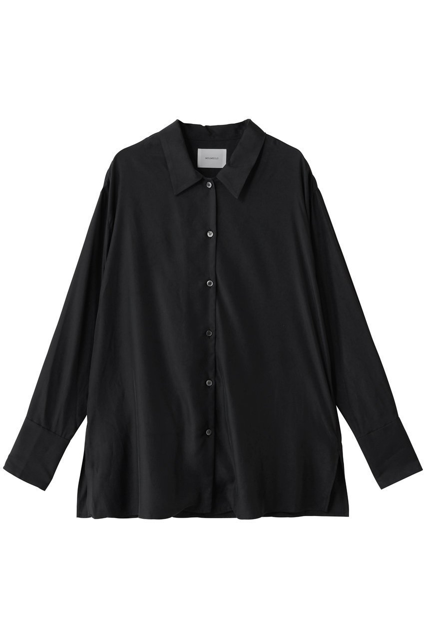 【ミディウミソリッド/MIDIUMISOLID】のrelax cupro shirt シャツ インテリア・キッズ・メンズ・レディースファッション・服の通販 founy(ファニー) 　ファッション　Fashion　レディースファッション　Fashion for Women　トップス・カットソー　Cut & Sew Tops　シャツ・ブラウス・オフィスカジュアル　Elegant Blouses & Button-Ups　とろみ　Fluid, Flowy Fabric　なめらか　Smooth, Silky Texture　カフス　Cuff Design　キュプラ　Cupro, Eco Fabric　シンプル　Simple, Minimal　スリーブ　Sleeve, Long Sleeve / Short Sleeve　ロング　Long, Long-Length　新作・新入荷　New Arrivals / New In　black|ID: prp329100004703339 ipo3291000000033963664