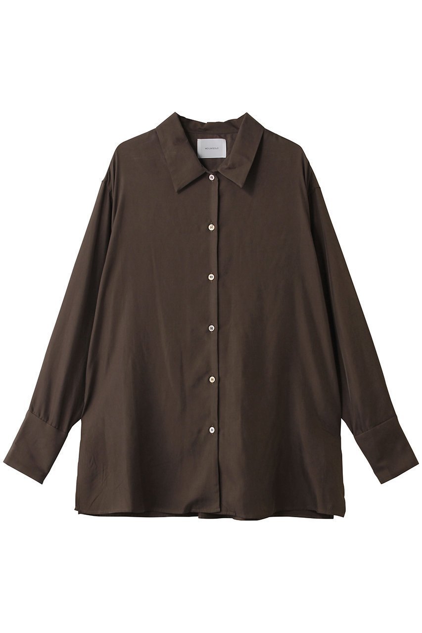【ミディウミソリッド/MIDIUMISOLID】のrelax cupro shirt シャツ インテリア・キッズ・メンズ・レディースファッション・服の通販 founy(ファニー) ファッション Fashion レディースファッション Fashion for Women トップス・カットソー Cut & Sew Tops シャツ・ブラウス・オフィスカジュアル Elegant Blouses & Button-Ups とろみ Fluid, Flowy Fabric なめらか Smooth, Silky Texture カフス Cuff Design キュプラ Cupro, Eco Fabric シンプル Simple, Minimal スリーブ Sleeve, Long Sleeve / Short Sleeve ロング Long, Long-Length 再入荷 Restock / Back in Stock brown|ID: prp329100004703339 ipo3291000000034337260