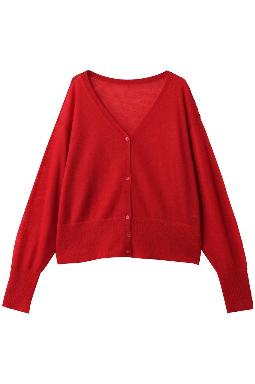 【スリー ドッツ/three dots】のスーパーキッドモヘヤミックス カーディガン インテリア・キッズ・メンズ・レディースファッション・服の通販 founy(ファニー) 　ファッション　Fashion　レディースファッション　Fashion for Women　トップス・カットソー　Cut & Sew Tops　ニット　Knit Tops & Sweaters　カーディガン・羽織り　Layered Style Cardigans　カーディガン　Cardigan, Knitwear　新作・新入荷　New Arrivals / New In　レッド|ID: prp329100004703343 ipo3291000000033963685