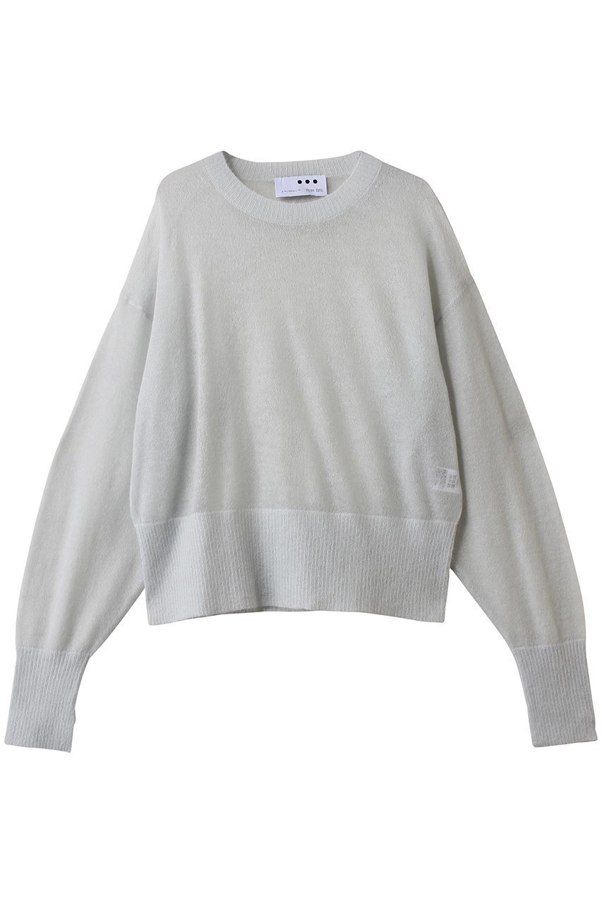 【スリー ドッツ/three dots】のスーパーキッドモヘヤミックス トップ インテリア・キッズ・メンズ・レディースファッション・服の通販 founy(ファニー) 　ファッション　Fashion　レディースファッション　Fashion for Women　トップス・カットソー　Cut & Sew Tops　ニット　Knit Tops & Sweaters　カジュアルプルオーバー・ニットトップス　Pullovers & Knit Tops / Casual Pullovers　キャミソール　Camisole, Spaghetti Strap Top　シアー　Sheer, See-Through　スリット　Slit, Slit Detail　ハイネック　High Neck, Mock Neck　新作・新入荷　New Arrivals / New In　ライトグレー|ID: prp329100004703344 ipo3291000000033963692
