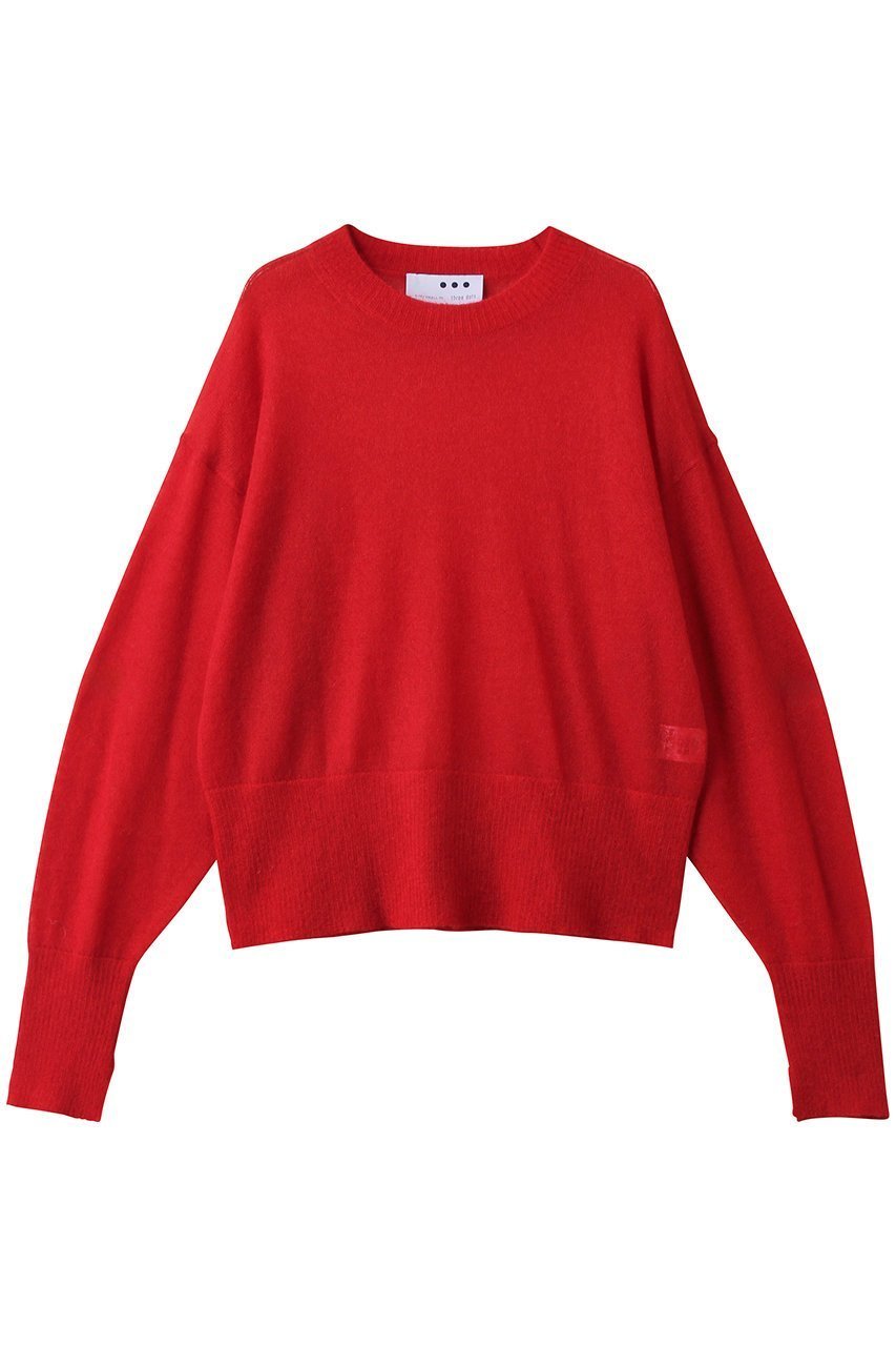 【スリー ドッツ/three dots】のスーパーキッドモヘヤミックス トップ インテリア・キッズ・メンズ・レディースファッション・服の通販 founy(ファニー) 　ファッション　Fashion　レディースファッション　Fashion for Women　トップス・カットソー　Cut & Sew Tops　ニット　Knit Tops & Sweaters　カジュアルプルオーバー・ニットトップス　Pullovers & Knit Tops / Casual Pullovers　キャミソール　Camisole, Spaghetti Strap Top　シアー　Sheer, See-Through　スリット　Slit, Slit Detail　ハイネック　High Neck, Mock Neck　新作・新入荷　New Arrivals / New In　レッド|ID: prp329100004703344 ipo3291000000033963693