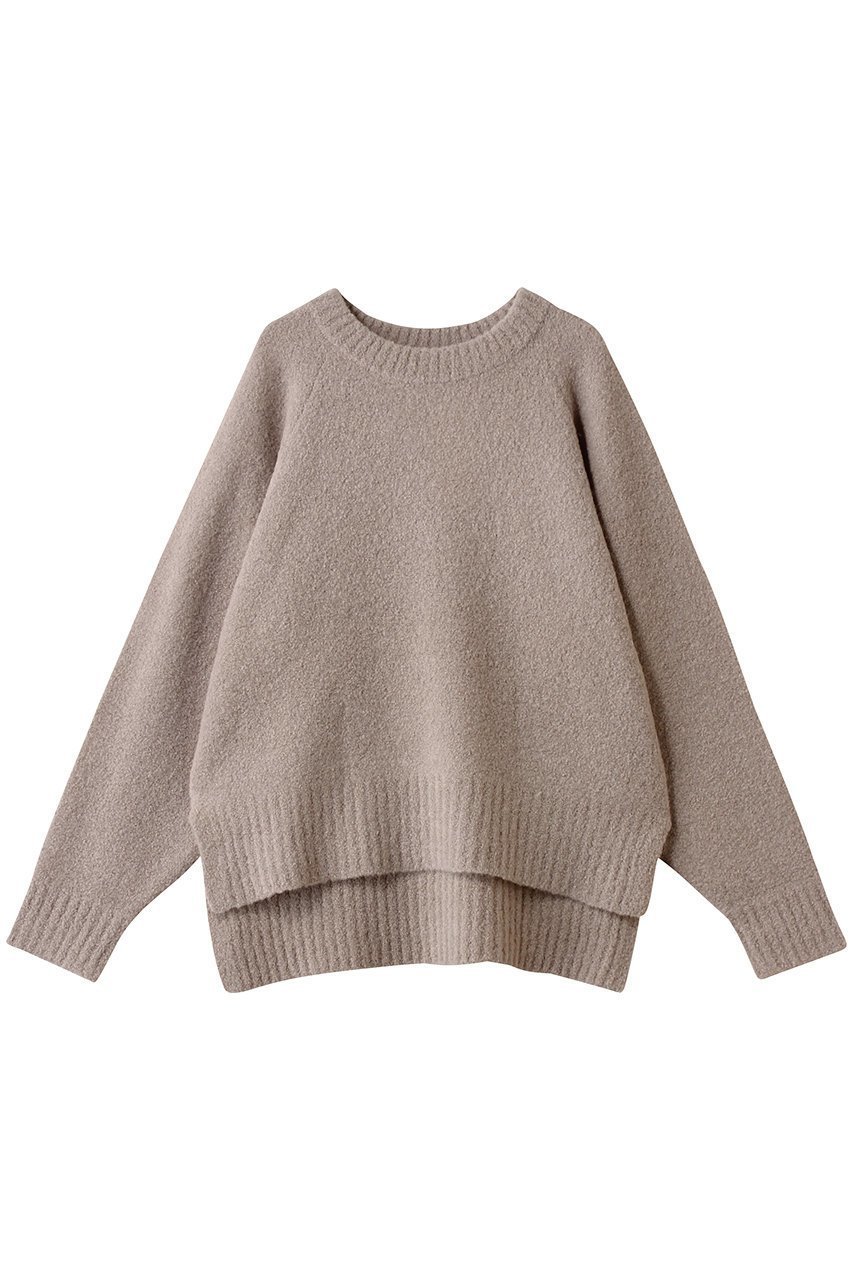 【スリー ドッツ/three dots】のミニブークレートップ インテリア・キッズ・メンズ・レディースファッション・服の通販 founy(ファニー) 　ファッション　Fashion　レディースファッション　Fashion for Women　トップス・カットソー　Cut & Sew Tops　ニット　Knit Tops & Sweaters　カジュアルプルオーバー・ニットトップス　Pullovers & Knit Tops / Casual Pullovers　シンプル　Simple, Minimal　モコモコ　Fuzzy, Fluffy　新作・新入荷　New Arrivals / New In　グレーベージュ|ID: prp329100004703347 ipo3291000000033963716