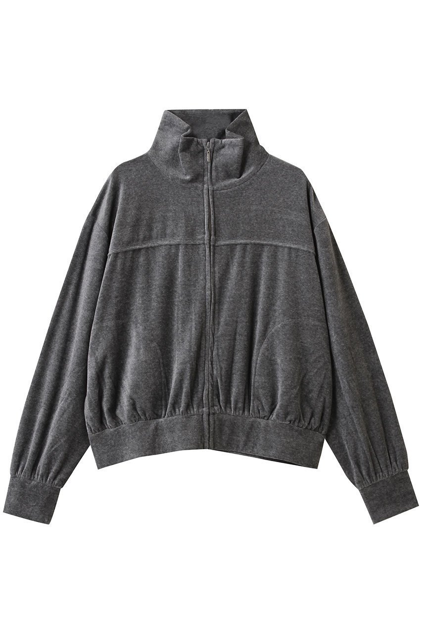 【スリー ドッツ/three dots】のコットンベロア ジップアップブルゾン インテリア・キッズ・メンズ・レディースファッション・服の通販 founy(ファニー) 　ファッション　Fashion　レディースファッション　Fashion for Women　アウター　Coat / Outerwear Collection　レディースジャケット・軽アウター　Jackets　ブルゾンジャケット・スポーティアウター　Blouson Jackets　ギャザー　Gathered, Ruffled　ジャケット　Jacket, Outerwear　スポーティ　Sporty, Casual Athletic　ブルゾン　Blouson, Bomber Jacket　ベロア　Velour, Soft Velvet　新作・新入荷　New Arrivals / New In　グレーメランジ|ID: prp329100004703356 ipo3291000000033963778