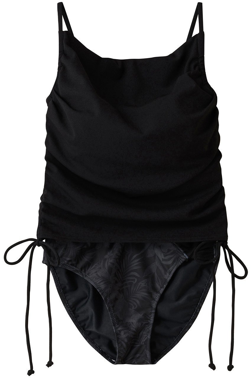 【レイール/Reir】の【San-ai Resort】ワコール定番商品カップ使用 GHIカップ対応 ドレープワイヤーキャミ水着 インテリア・キッズ・メンズ・レディースファッション・服の通販 founy(ファニー) 　ファッション　Fashion　レディースファッション　Fashion for Women　水着　Swimwear　レディース水着・ビーチウェア　Swimwear & Beachwear　2025年　2025　2025-2026秋冬・A/W　Autumn/Winter 2025–26 AW25–26　キャミ　Camisole, Cami Top　ギャザー　Gathered, Ruffled　クール　Cool, Chic　ショーツ　Shorts, Short Pants　ストレッチ　Stretch, Stretchy Fabric　スポーツ　Sports, Activewear　ドレープ　Drape, Draping Fabric　ビキニ　Bikini, Two-Piece Swimsuit　プリント　Print, Printed Pattern　リゾート　Resort, Vacation Style　リーフ　Leaf, Botanical Leaf　ワイヤー　Wire, Wired Bra　定番　Standard, Basic Item　水着　Swimsuit, Swimwear　A/W・秋冬　Autumn/Winter　ブラック57(11EF-M～L)|ID: prp329100004703360 ipo3291000000033963809