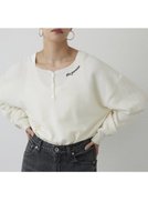 【ウィムガゼット/Whim Gazette】の【THE PAUSE】ヘンリーネック刺繍プルオーバー 人気、トレンドファッション・服の通販 founy(ファニー) ファッション Fashion レディースファッション Fashion for Women トップス・カットソー Cut & Sew Tops ニット Knit Tops & Sweaters カジュアルプルオーバー・ニットトップス Pullovers & Knit Tops / Casual Pullovers インナー Innerwear カットソー Cut and Sewn Top シンプル Simple, Minimal 新作・新入荷 New Arrivals / New In |ID:prp329100004703569