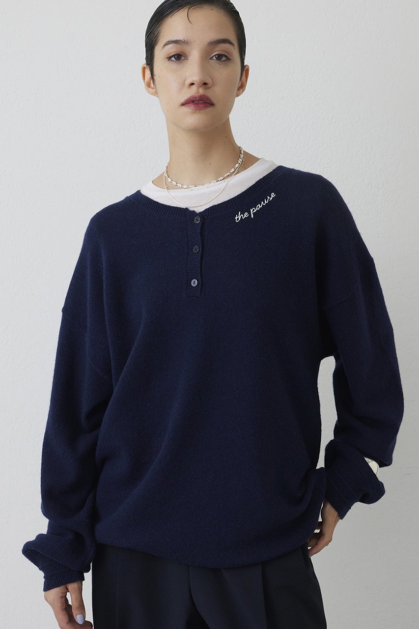 【ウィムガゼット/Whim Gazette】の【THE PAUSE】ヘンリーネック刺繍プルオーバー 人気、トレンドファッション・服の通販 founy(ファニー) ファッション Fashion レディースファッション Fashion for Women トップス・カットソー Cut & Sew Tops ニット Knit Tops & Sweaters カジュアルプルオーバー・ニットトップス Pullovers & Knit Tops / Casual Pullovers インナー Innerwear カットソー Cut and Sewn Top シンプル Simple, Minimal other-5|ID: prp329100004703569 ipo3291000000033965376