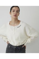 【ウィムガゼット/Whim Gazette】の【THE PAUSE】ヘンリーネック刺繍プルオーバー アイボリー|ID: prp329100004703569 ipo3291000000036085504