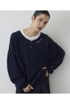 【ウィムガゼット/Whim Gazette】の【THE PAUSE】ヘンリーネック刺繍プルオーバー ネイビー|ID: prp329100004703569 ipo3291000000036085506