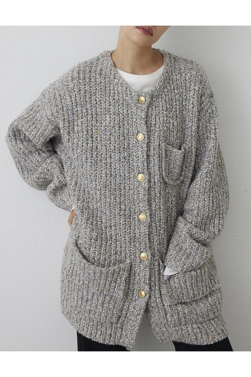【ウィムガゼット/Whim Gazette】の【THE PAUSE】ニットボタンジャケット インテリア・キッズ・メンズ・レディースファッション・服の通販 founy(ファニー) 　ファッション　Fashion　レディースファッション　Fashion for Women　アウター　Coat / Outerwear Collection　レディースジャケット・軽アウター　Jackets　おすすめ　Recommended / Our Picks　クラシカル　Classical, Vintage-Inspired　シンプル　Simple, Minimal　ジャケット　Jacket, Outerwear　セットアップ　Set-Up, Coordinated Outfit　フロント　Front, Front Design　ボトム　Bottoms, Lower Wear　ポケット　Pocket, Pocket Detail　ミックス　Mix, Mixed Style　冬　Winter / This Winter　新作・新入荷　New Arrivals / New In　秋　Autumn　グレー|ID: prp329100004703574 ipo3291000000033965413